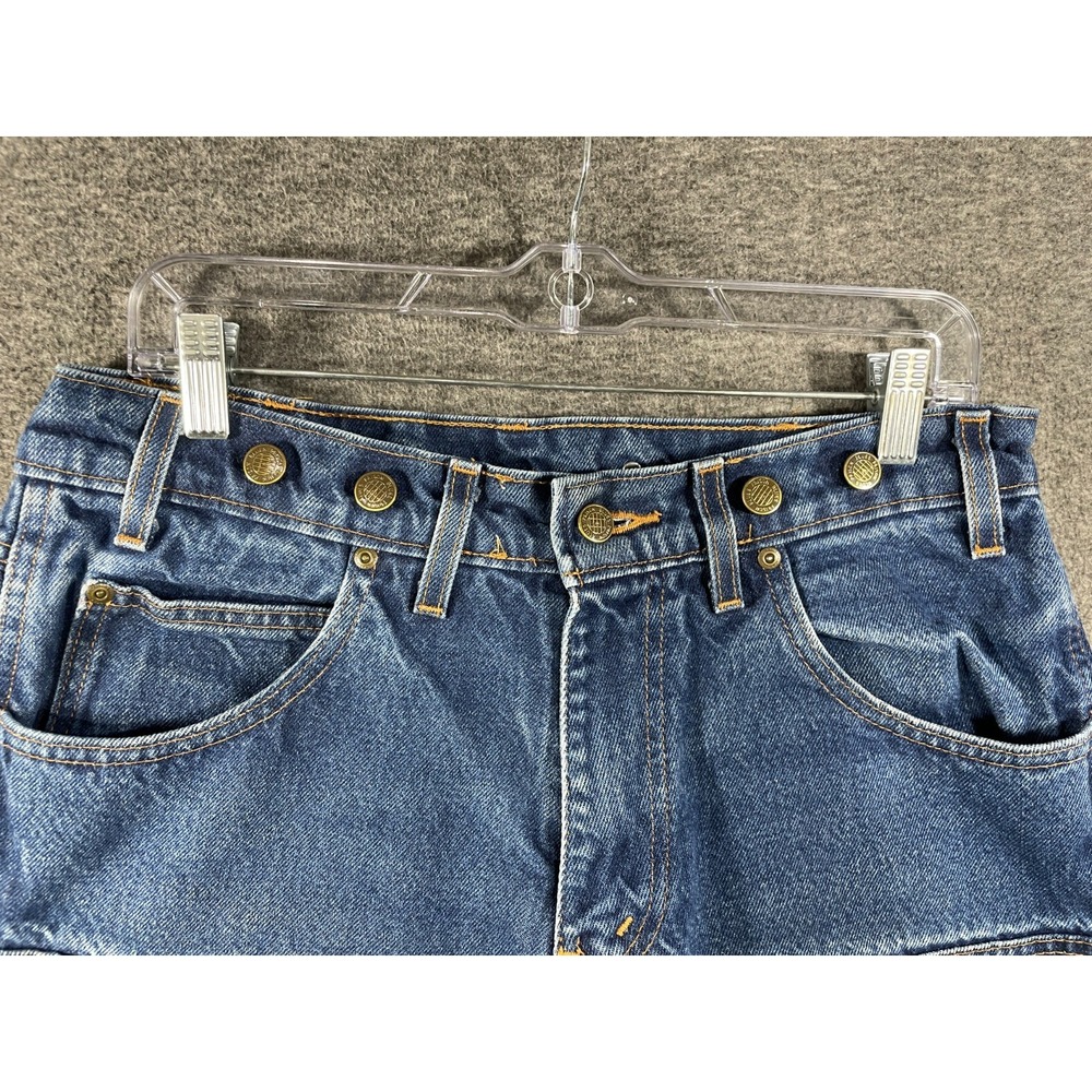 Vintage Prison Blues Double Knee Jeans 32x32 Made In USA Logger Distressed - Picture 2 of 16